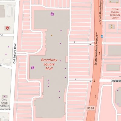 Broadway Square plan - map of store locations