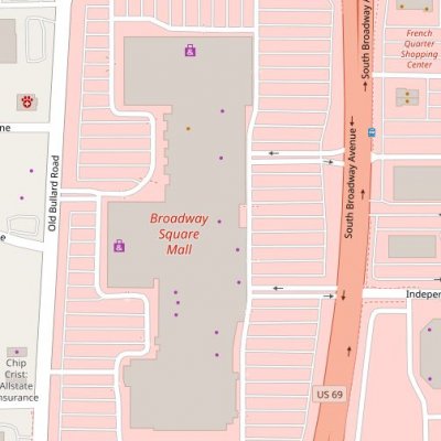 Broadway Square plan - map of store locations