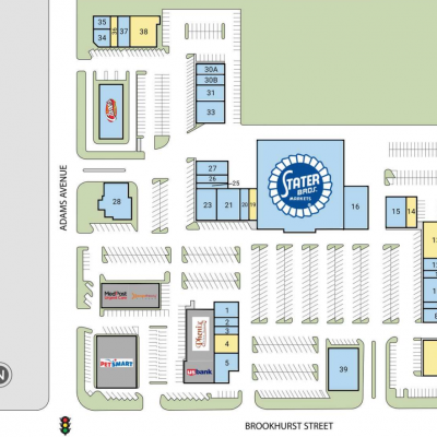 Brookhurst & Adams plan - map of store locations