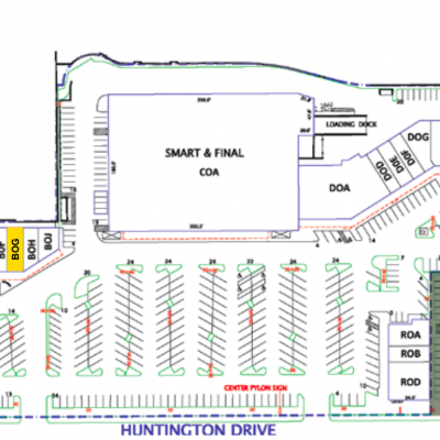 Buena Vista Marketplace plan - map of store locations