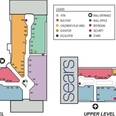Burlington Center Mall plan - map of store locations