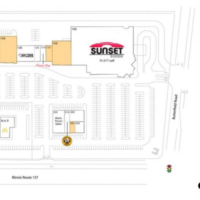 Butterfield Square plan - map of store locations