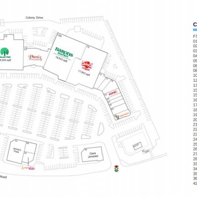 California Oaks Center plan - map of store locations