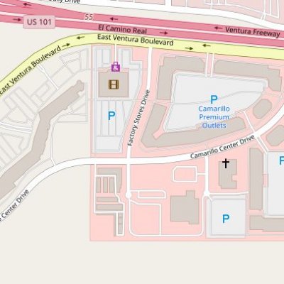 Camarillo Premium Outlets plan - map of store locations