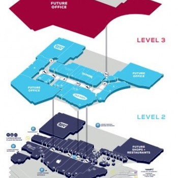 CambridgeSide Galleria plan - map of store locations