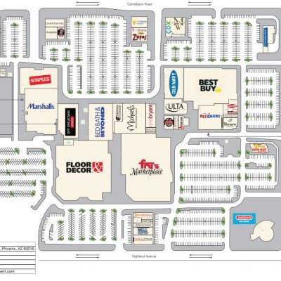 Camelback Colonnade plan - map of store locations