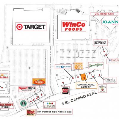 Camino Town & Contry plan - map of store locations