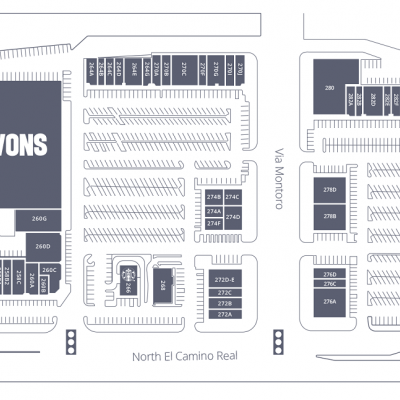 Camino Village Plaza North plan - map of store locations