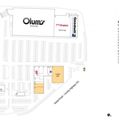 Campus Plaza plan - map of store locations