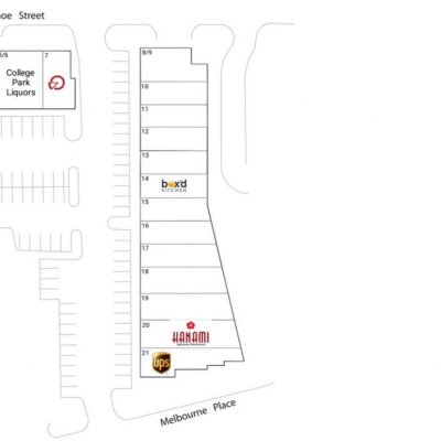 Campus Village Shoppes plan - map of store locations