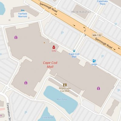 Cape Cod Mall plan - map of store locations