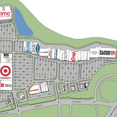 Carolina Pavilion plan - map of store locations