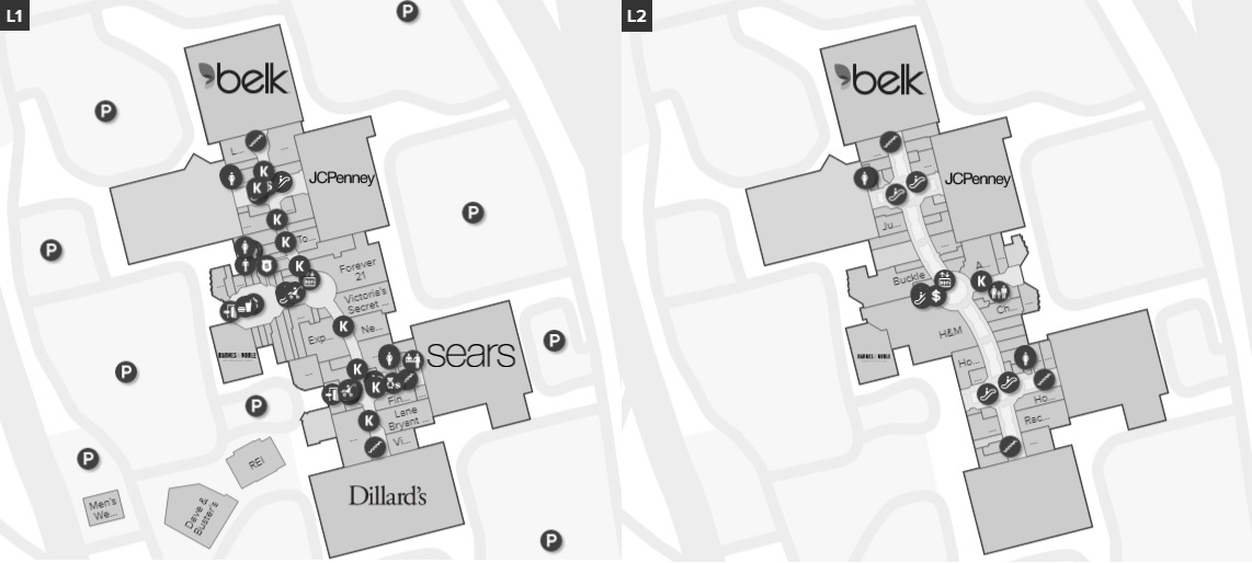 Carolina Place Mall Map Color 2018