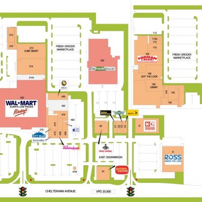 Cedarbrook Plaza Shopping Center plan - map of store locations