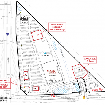 Center Valley plan - map of store locations