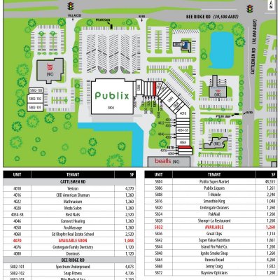 Centergate Plaza plan - map of store locations