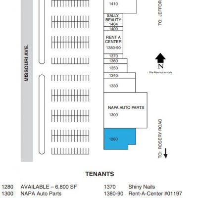 Central Park Plaza plan - map of store locations