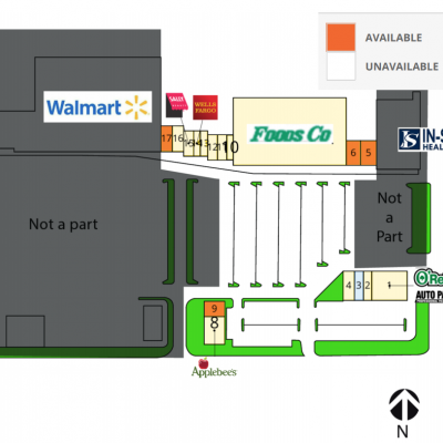 Central Towne Square plan - map of store locations