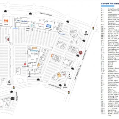 Centre At Preston Ridge plan - map of store locations