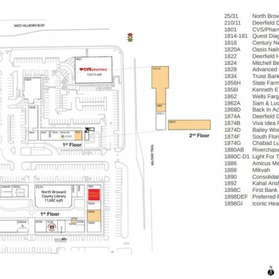 Century Plaza Shopping Center plan - map of store locations