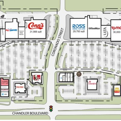 Chandler Festival plan - map of store locations
