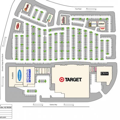 Chandler Village Center plan - map of store locations