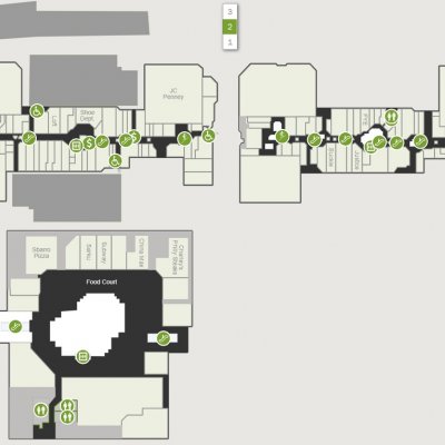 Charleston Town Center Mall plan - map of store locations