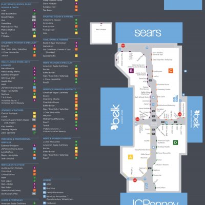 Charlottesville Fashion Square plan - map of store locations