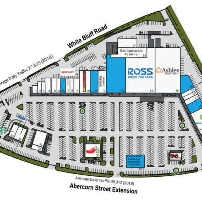 Chatham Plaza plan - map of store locations