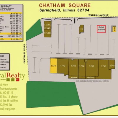 Chatham Square plan - map of store locations