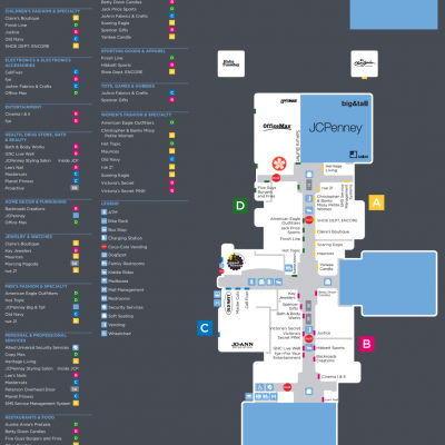 Chautauqua Mall plan - map of store locations