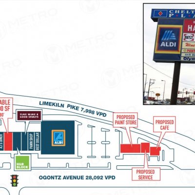 Cheltenham Plaza Shopping Center plan - map of store locations