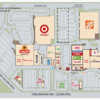 Cheltenham Square Mall plan - map of store locations