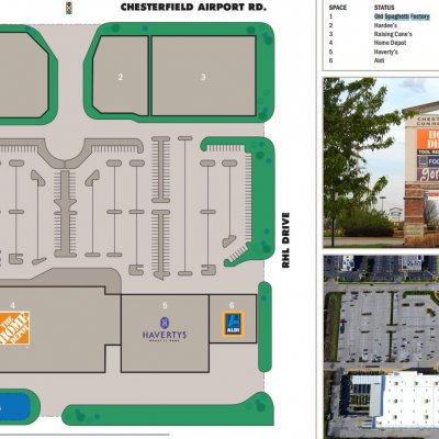 Chesterfield Commons West plan - map of store locations