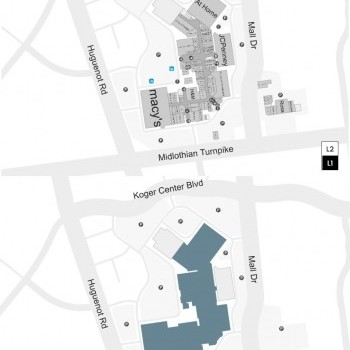 Chesterfield Towne Center plan - map of store locations