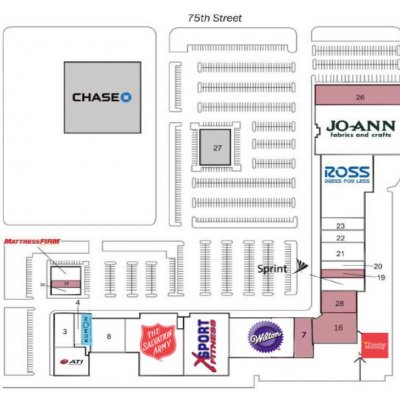 Chestnut Court plan - map of store locations