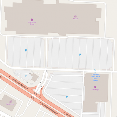 Chippewa Plaza plan - map of store locations