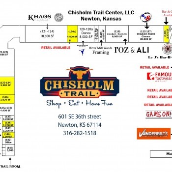 Chisholm Trail Shopping Center plan - map of store locations