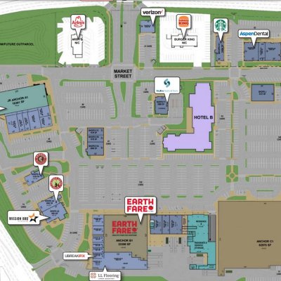 Christiansburg Marketplace plan - map of store locations