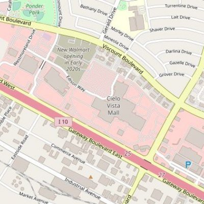 Cielo Vista Mall plan - map of store locations
