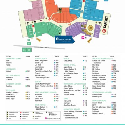 Citadel Mall plan - map of store locations