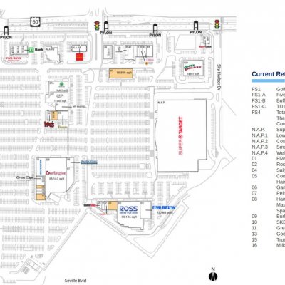 Clearwater Mall plan - map of store locations