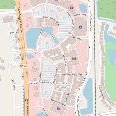 Coconut Point plan - map of store locations