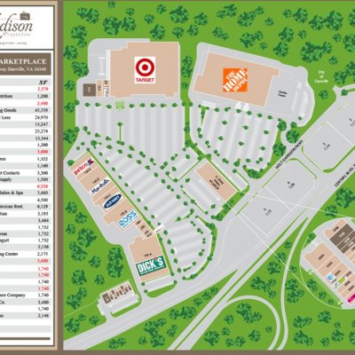 Coleman Marketplace plan - map of store locations