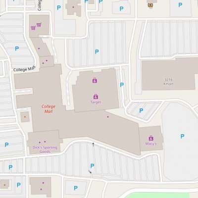 College Mall plan - map of store locations