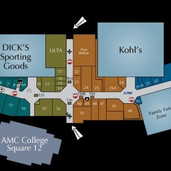 College Square plan - map of store locations