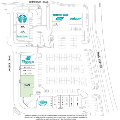 College Square plan - map of store locations