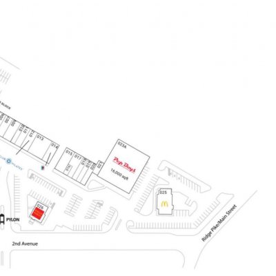 Collegeville Shopping Center plan - map of store locations