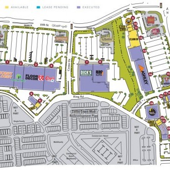 Collin Creek plan - map of store locations