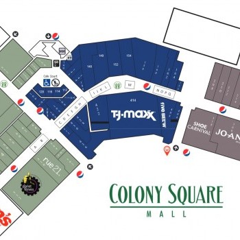 Colony Square Mall plan - map of store locations